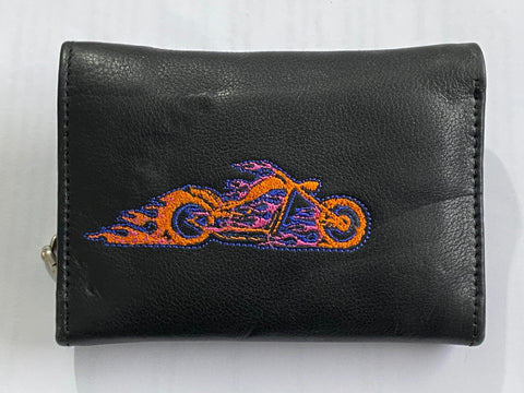 Mens Biker Black Wallet Pant Motorcycle Safety Chain Credit Card Holder Purse - Lesa Collection