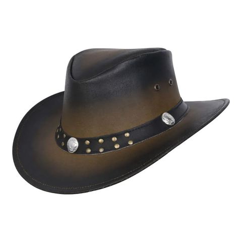 Leather Cowboy Bush Hat Western style Australian Style Hat