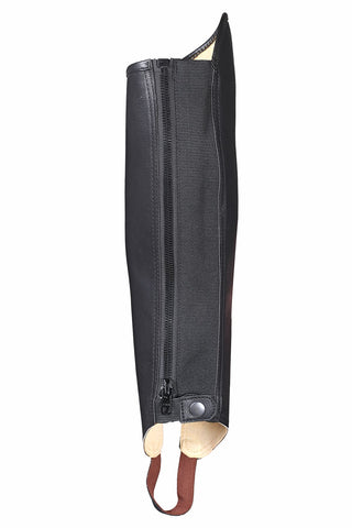 Black Synthetic Leather Comfort Durable Lightweight Horse Rider chaps - Lesa Collection
