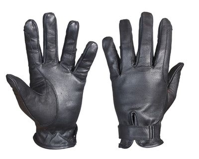 Black Real Leather Comfort Durable Lightweight Horse Rider Gloves - Lesa Collection