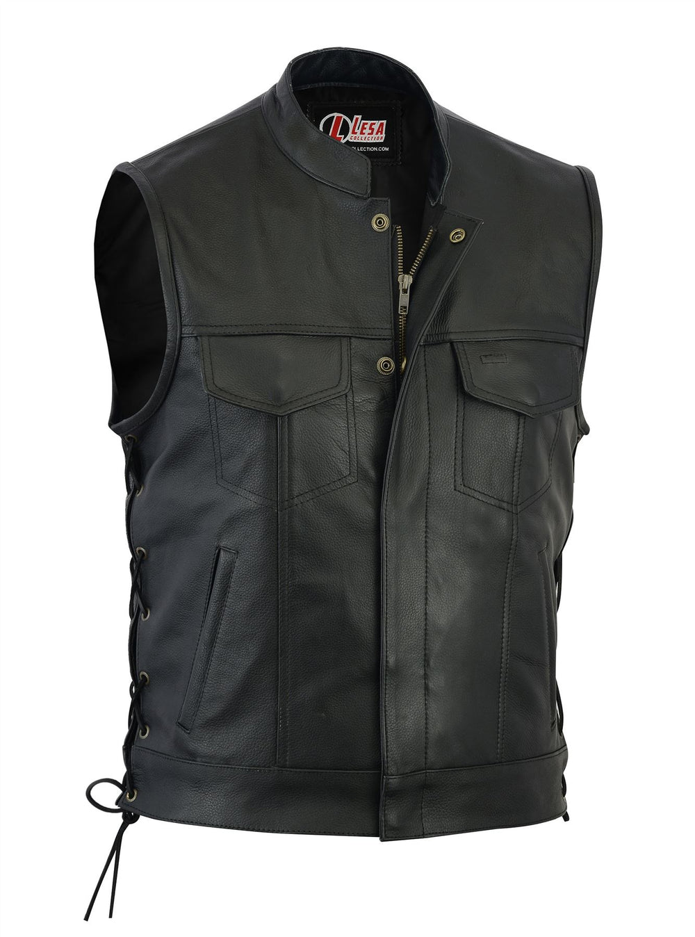 Real Leather Motorbike Cut Off Vest With Chrome Biker Sons of Anarchy ...