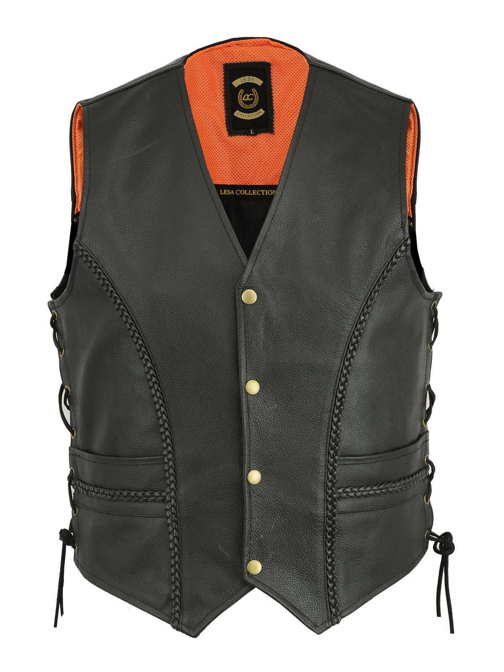 Motorcycle Suede Vest Biker Rider Waistcoat Green Yellow Leather - Foto 9