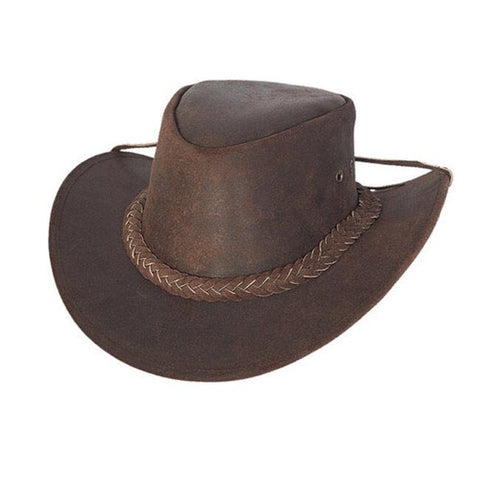 Australian Leather Outback Bush Hat Cowboy Hat Unisex - Lesa Collection